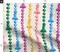 Mardi Gras Colorful Stripes Beads Painted Custom Printed Fabric by Spoonflower Various Fabrics by the Yard or Fat Quarter